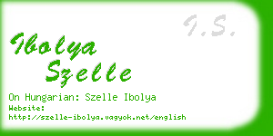 ibolya szelle business card